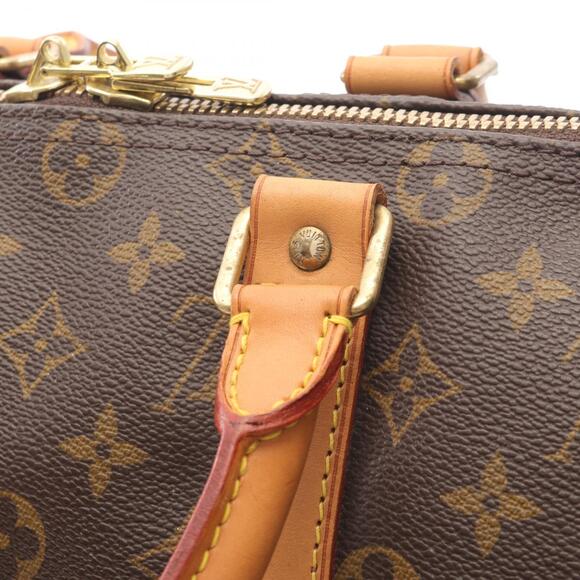 Louis Vuitton Keepall Monogram Boston Bag Canvas Leather Brown